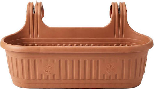 TnS Set of 2 Plastic Brown Flower Pots TnS Set of 2 Plastic Brown Flower Pots