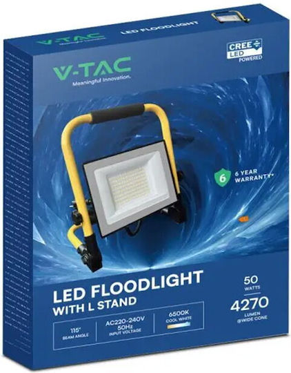 V-TAC Proiector de Lucru LED IP65 cu Luminozitate de până la 5000lm 10 bucăți
