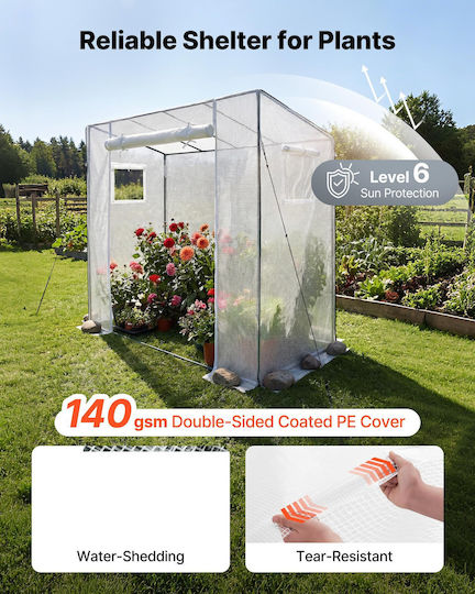 Vevor Vevor Greenhouse Type House with Metallic Frame 1.95x0.77x1.68m