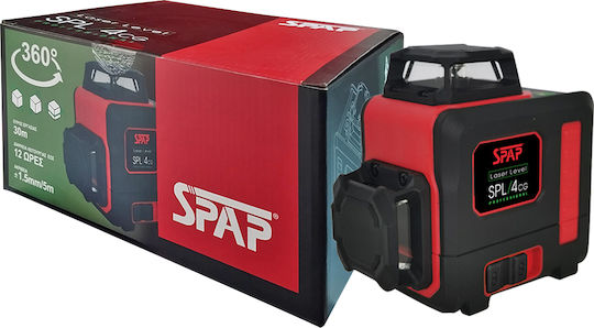 Spap SPL / 4CG Περιστροφικό Αλφάδι Laser Πράσινης Δέσμης 3.7V με Εύρος Εργασίας 30m