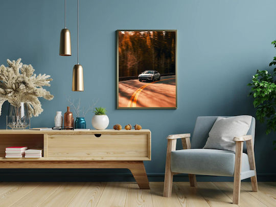 Πίνακας Sport Car On Winding Road Σπορ Αυτοκίνητο Δρόμο Στροφές 100x150