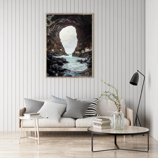 Gemälde Sea Cave Rocky Shore Thalassino Spileo Vraχodi Akti 100x150