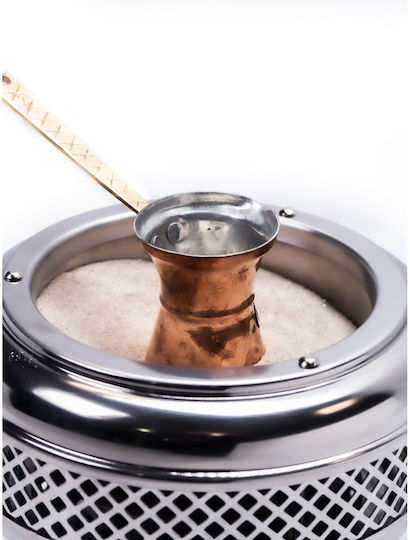 Johny Ak/8-5 Chrome Round Sand Coffee Maker L21xW21xH19.5cm 10.13.0.0013