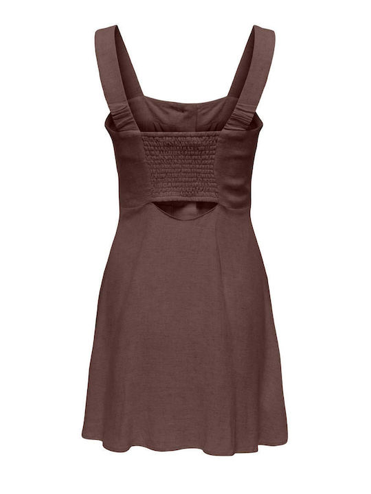 Siesta Summer Mini Dress Walnut