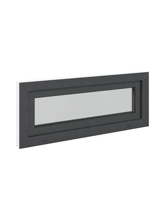 vidaXL Hinged Window PVC W110xH40cm