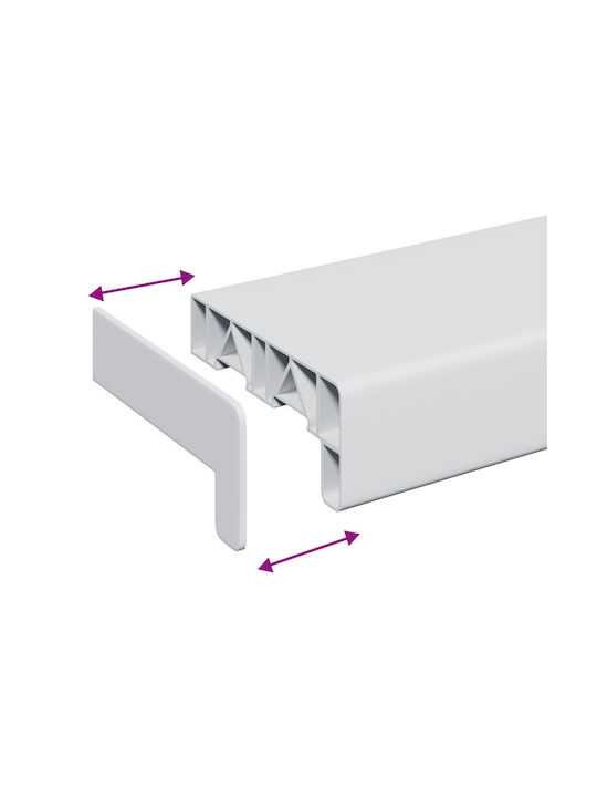 vidaXL Window Sill PVC W100xH15cm