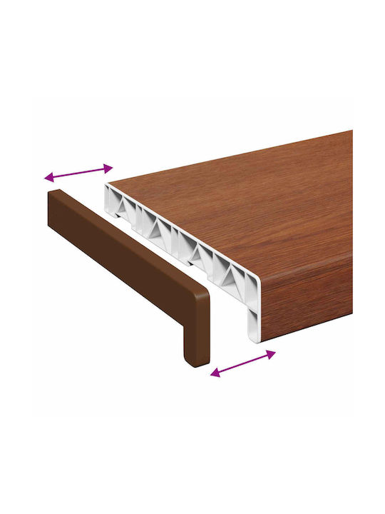 vidaXL Window Sill PVC W100xH20cm