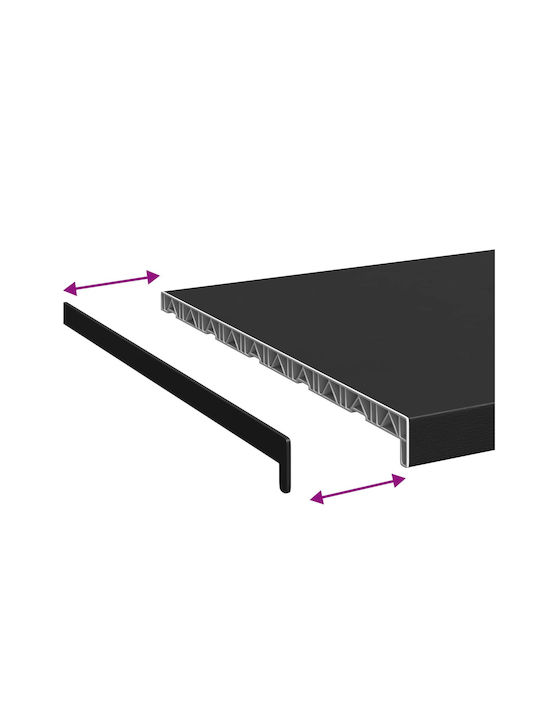 vidaXL Holzfensterbank P100xH50cm