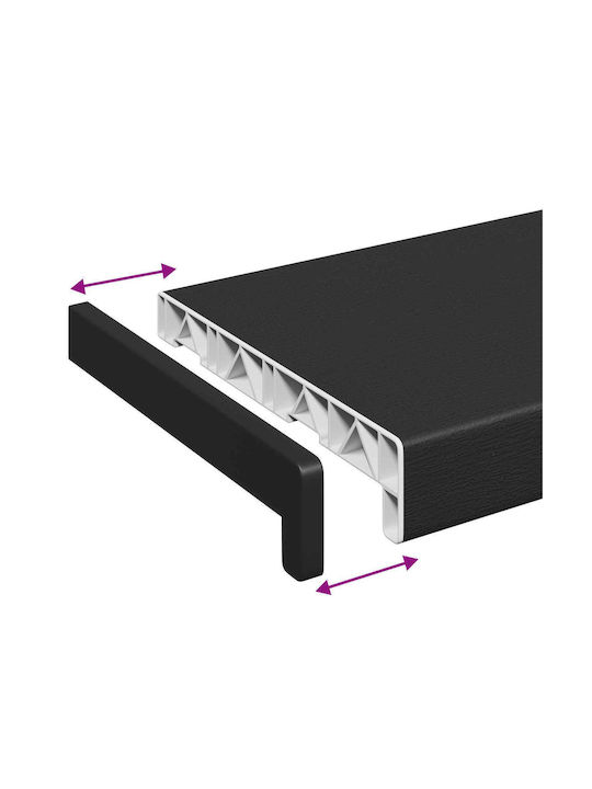 vidaXL Wooden Window Sill W60xH20cm