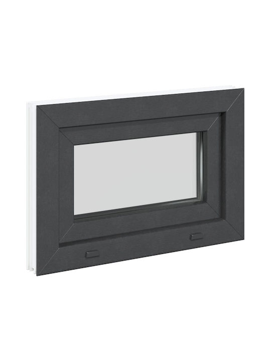 vidaXL Hinged PVC Window W60xH40cm