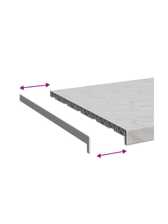 vidaXL PVC Window Sill W100xH50cm