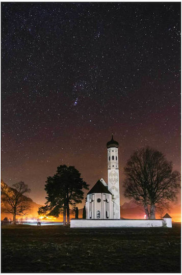Πίνακας Church Under Stars Εκκλησία Κάτω Αστέρια 70x100