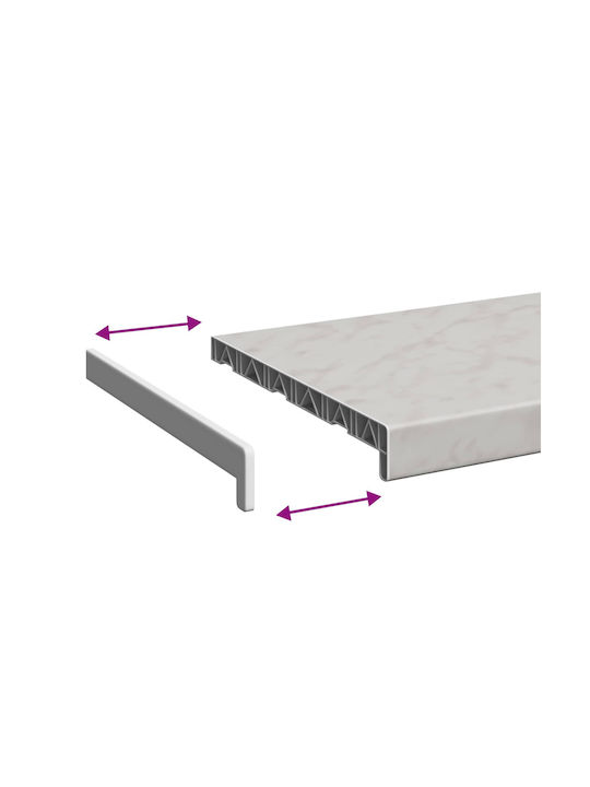 vidaXL Window Sill PVC W100xH30cm