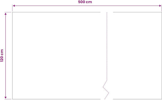 vidaXL Ελαστικό Πλαστικό Δάπεδο Μ500xΠ120εκ.