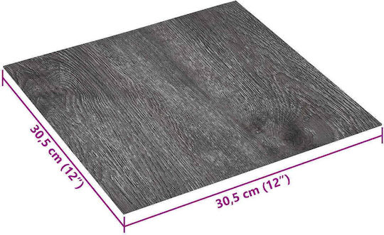 vidaXL Set Plastic Floor PVC with 20 Tiles L30.5xW30.5cm Brown