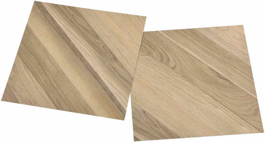 vidaXL Set Plastic Floor PVC with 20 Tiles L30.5xW30.5cm Brown