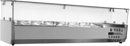 Niki Inox Kühlvitrine Tischgerät mit Kapazität 8x1/3 GN 192x40x45cm