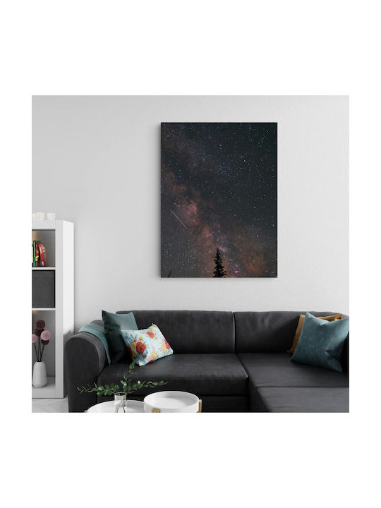 Πίνακας Night Sky Stars Tree Νυχτερινός Ουρανός Αστέρια Δέντρα 70x100