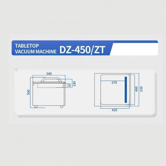 Kunba Vakuumierer Innere mit Maximaler Versiegelungslänge 440mm DZ-450/ΖΤ