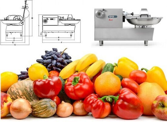 Katana Schneidemaschine Pulper 12 750W mit Behälter 12Es