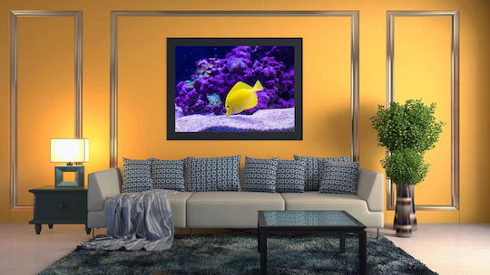 Панел Bright Yellow Fish В Коралов Риф Светложълта Риба В Коралов Риф 120x80