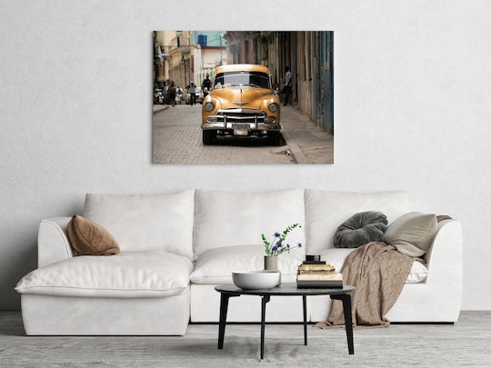 Painting Classic Car On A Vintage Street Classic Car Vintage Street 90x60