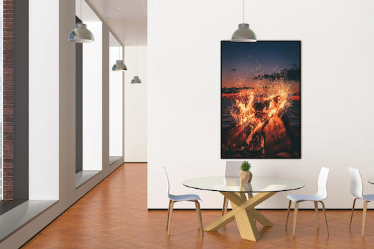 Panou Evening Bonfire By Sea Brăzdină Foc Lângă Marea 70x100
