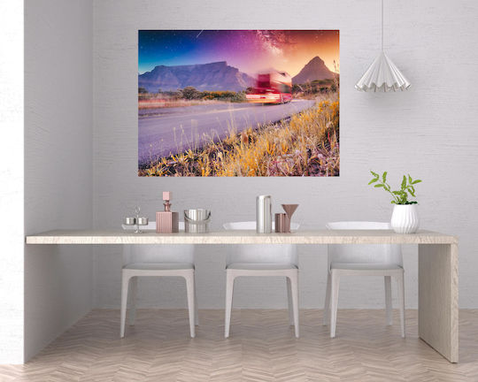iLovePrints Gemälde Bus Journey Under Stars 100x70