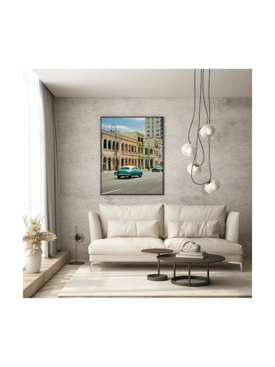 Painting Vintage Cars On An Old Street Vintage Cars An Old Street 40x65