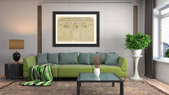 Πίνακας Drawing Elevation Window Wall Drawing Room House Herman Oelrichs New York J G Garton 100x70