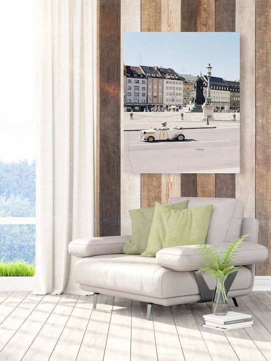 Панел Street Scene Миниатюрна Кола Сцена На Улица 40x65