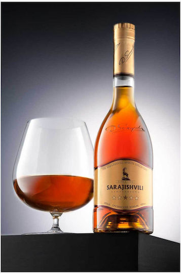 Gemälde Flasche Sarajishvili Brandy Glas 40x50