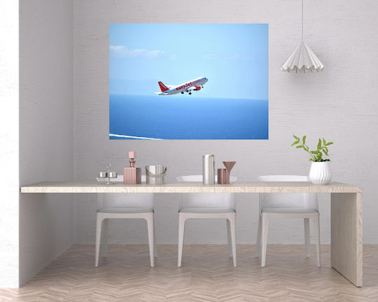 Painting Airplane Taking Off Over Sea Airplane Taking Off Over The Sea 100x70