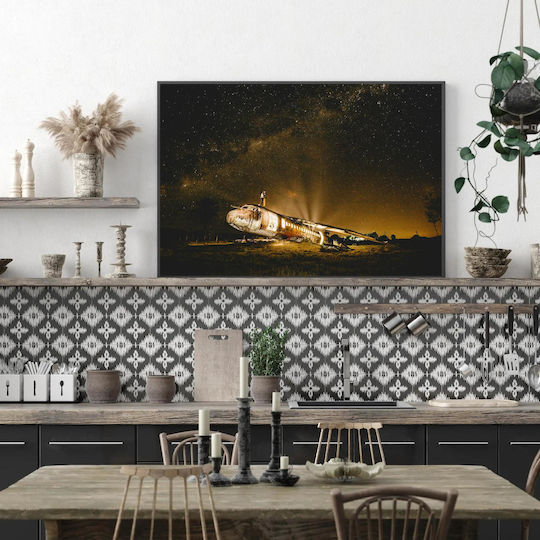 Панел Abandoned Airplane Под Звездите Екзекатлеен Самолет 100x70