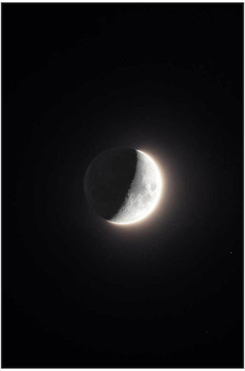 Gemälde Crescent Moon In Space Ηemisphäre Im All 80x120