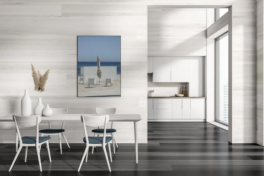 Painting Calm Seaside Patio Quiet Coastal Courtyard 100x150