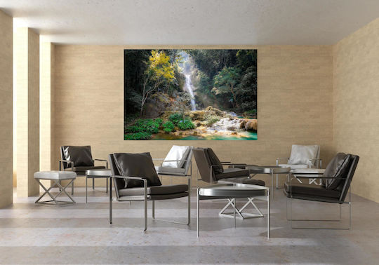 iLovePrints Tranquil Waterfall In Forest Einfach Gefaltetes Gemälde 120x80