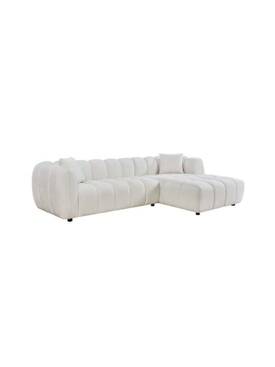 Lykke Ecksofa mit Rechteckecke Ecru 280x89x70cm