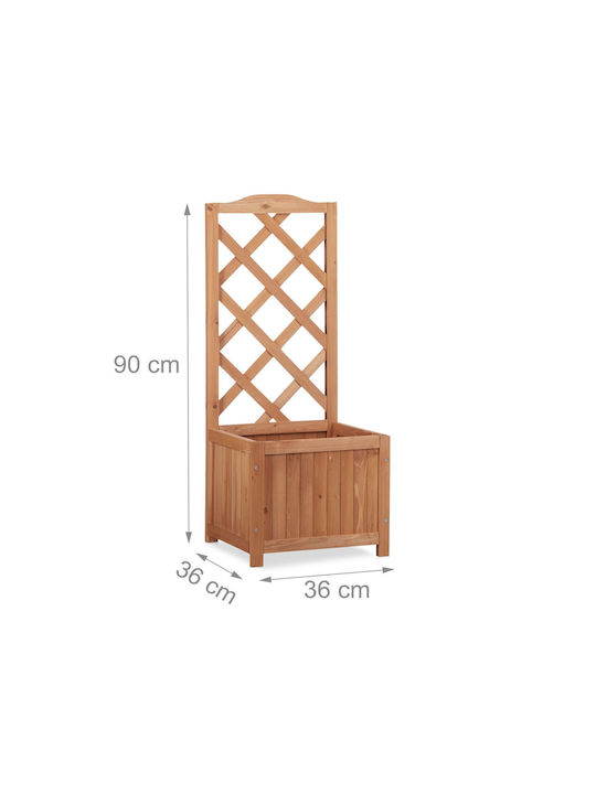 Relaxdays Ghiveci De Flori Din Lemn Maro 90x36x36 Cm