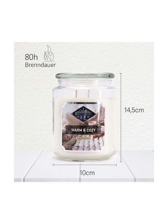 Relaxdays Aromatic White Candle 13x10cm