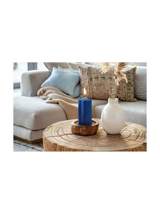 Aura Glass Decorative White Candle
