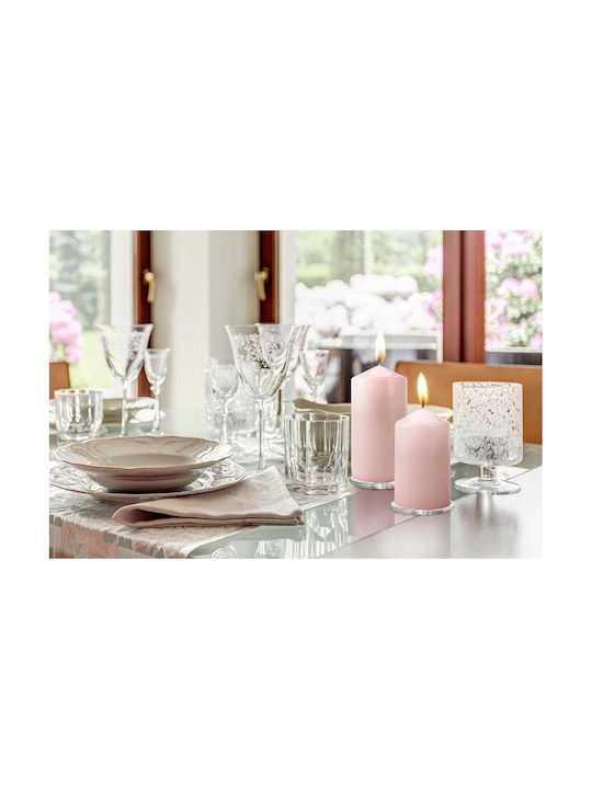 Aura Glass Decorative White Candle