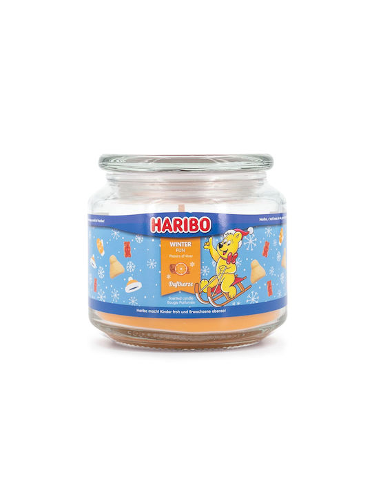 Relaxdays Aromatisches Kerze in Gefäß mit Orange Duft 300g