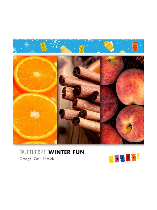 Relaxdays Aromatisches Kerze in Gefäß mit Orange Duft 300g