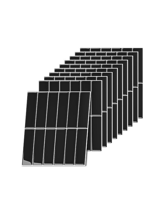 Relaxdays Dale Autocolant Autoadeziv 30x30 Alb Negru 0.2x30x30 Cm