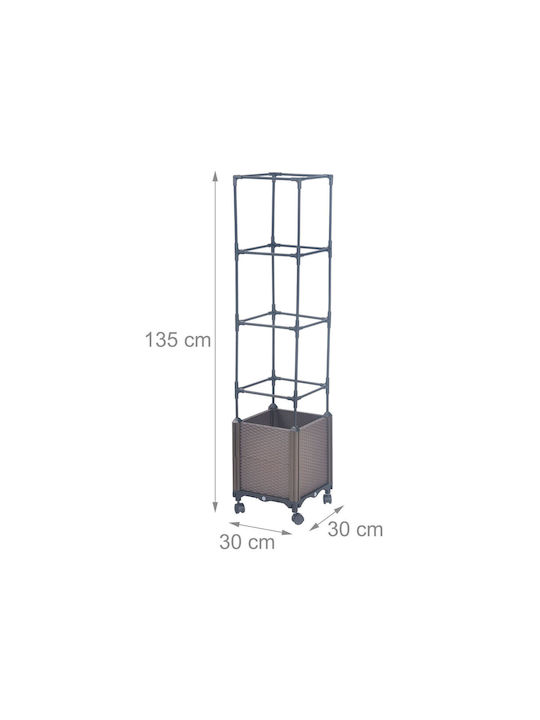 Relaxdays Ghiveci De Flori Din Plastic Gri 30x30x30cm
