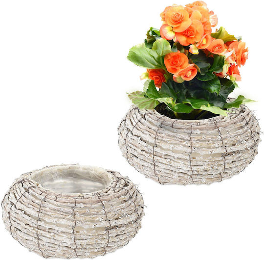Relaxdays Set 2 Ghivece De Flori Albe Relaxdays Set 2 Ghivece De Flori Albe