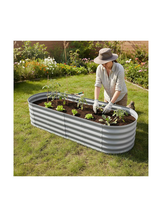 Relaxdays Grauer Blumentopf 45x60cm
