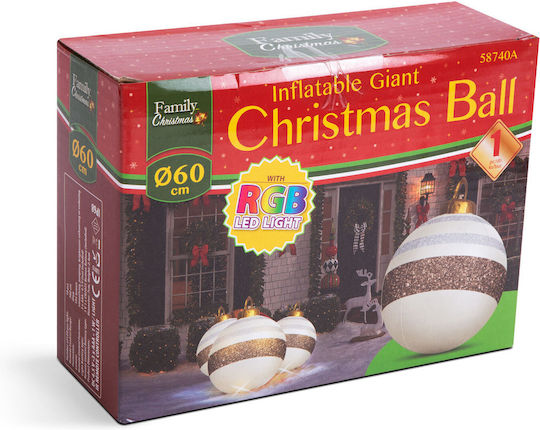 Inflatable Rgb Led Christmas Decor Globe 60 Cm Light Ornament Garden