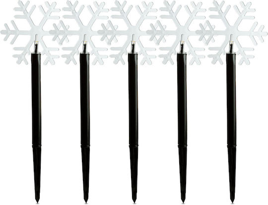 Weihnachtsfiguren 5 LED Eis Kristall Modell 34,5 cm Warme Weiße Licht 3 X AA